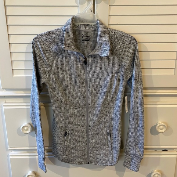 NWT Old Navy Herringbone Print Active Running Workout Jacket, Size XS - Picture 1 of 4